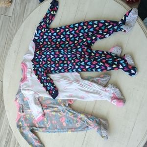 Carter's 3 pack size 12mo footsie pajamas